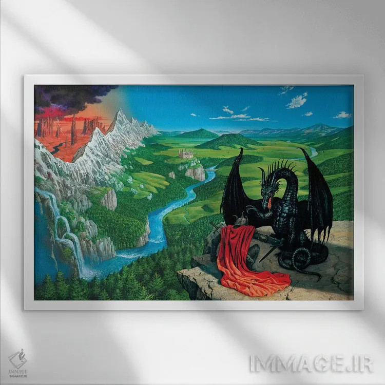 تابلو حوضهٔ آبریز اثر سیروئلو - نمای قابدار سفید