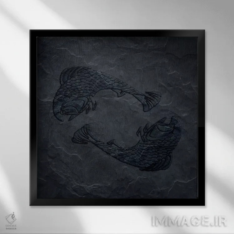 تابلو ریسک حسابشده اثر فایو بای فایو کالکتیو - نمای قابدار مشکی