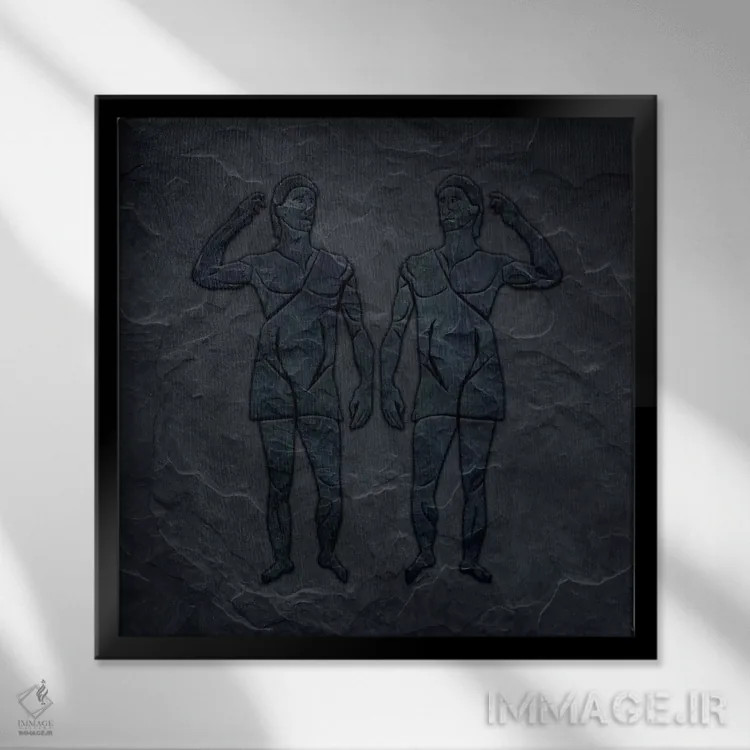 تابلو همفکر اثر فایو بای فایو کالکتیو - نمای قابدار مشکی