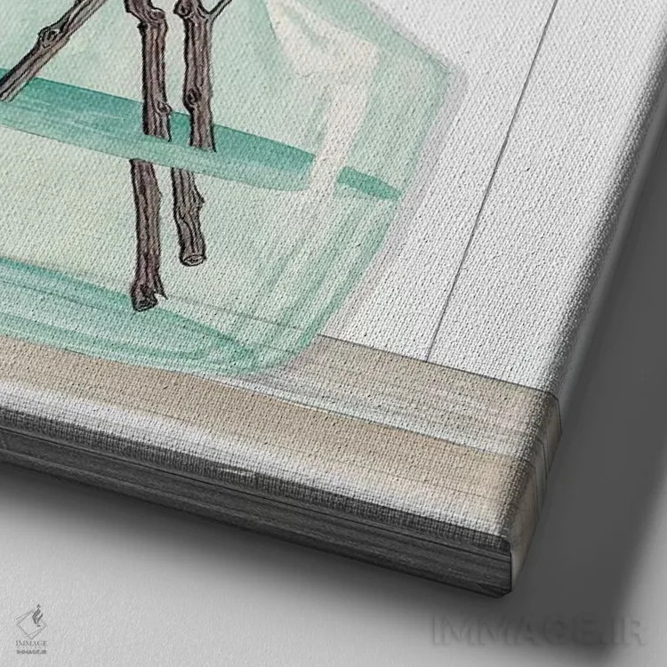 تابلو بگذار لبخندت جهان را تغییر دهد اثر سیندی جیکوبز - نمای نزدیک بافت بوم