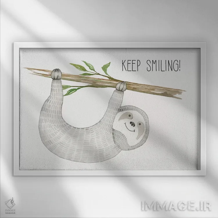 تابلو لبخند را حفظ کن اثر سیندی جیکوبز - نمای قابدار سفید