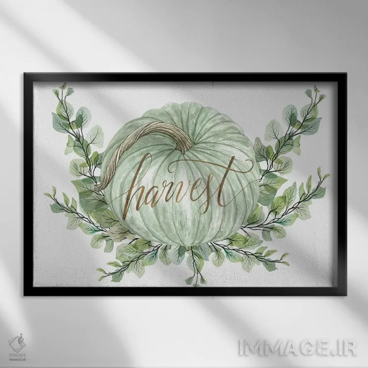 تابلو کدوهای برداشت شده اثر سیندی جیکوبز - نمای قابدار مشکی