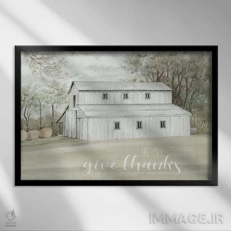 تابلو در همه چیز شکرگزار باش اثر سیندی جیکوبز - نمای قابدار مشکی