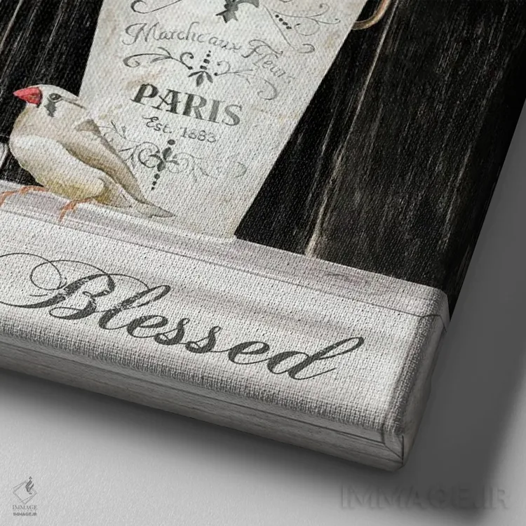 تابلو طبیعت بیجان قدردان، شاکر، مبارک اثر سیندی جیکوبز - نمای نزدیک بافت بوم