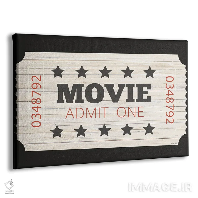 تابلو بلیت یک نفره سینما اثر سیندی جیکوبز - نمای پرسپکتیو محصول