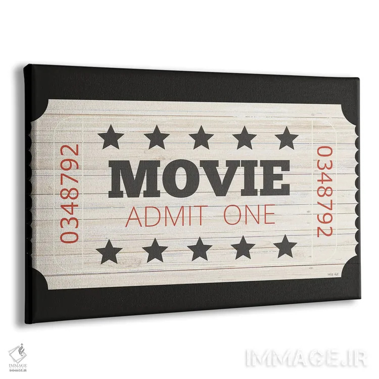 تابلو بلیت یک نفره سینما اثر سیندی جیکوبز - نمای پرسپکتیو محصول