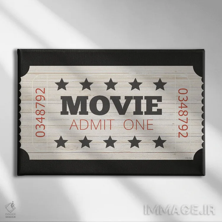 تابلو بلیت یک نفره سینما اثر سیندی جیکوبز - نمای روبهرو روی دیوار