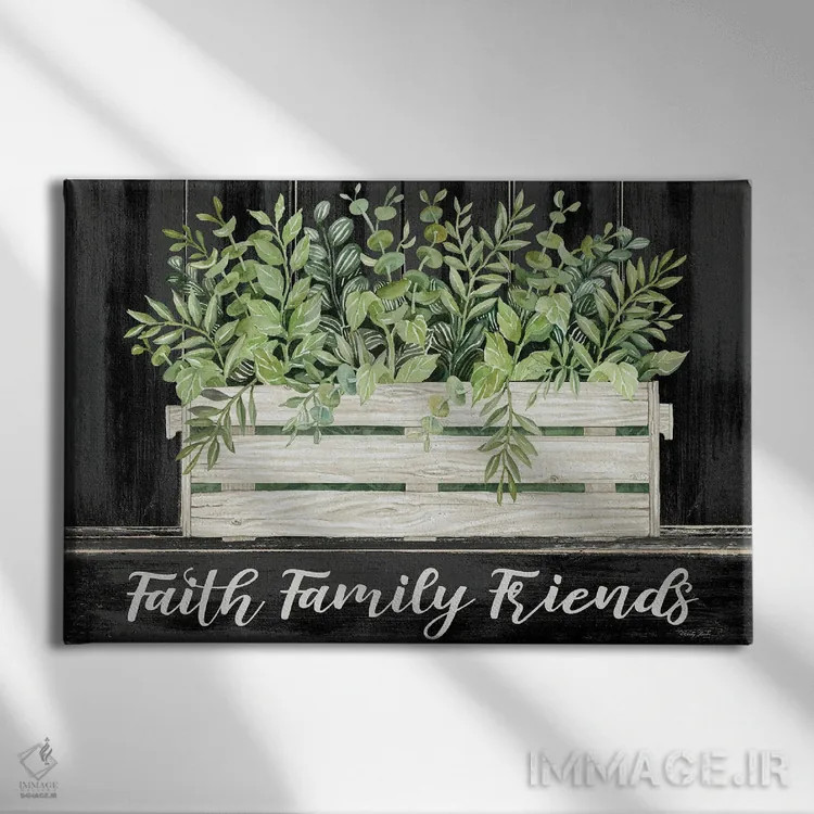 تابلو Family, Friends,ایمان، خانواده، دوستان اثر سیندی جیکوبز - نمای روبهرو روی دیوار
