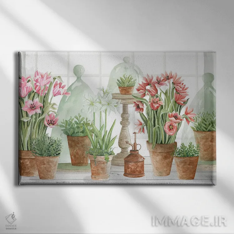 تابلو مجموعهٔ سفالی شمارهٔ یک اثر سیندی جیکوبز - نمای روبهرو روی دیوار