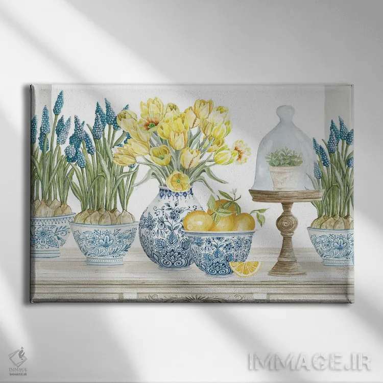 تابلو شکوفههای بهاری اثر سیندی جیکوبز - نمای روبهرو روی دیوار