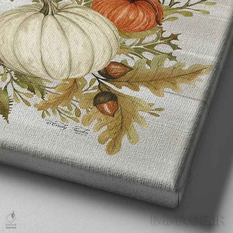 تابلو سلام پاییز اثر سیندی جیکوبز - نمای نزدیک بافت بوم