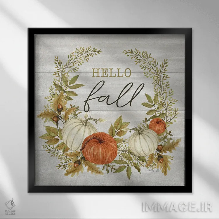 تابلو سلام پاییز اثر سیندی جیکوبز - نمای قابدار مشکی