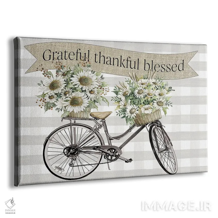 تابلو Thankful, Blessed Bicycle,دوچرخهٔ سپاسگزار، شکرگزار و پر برکت اثر سیندی جیکوبز - نمای پرسپکتیو محصول
