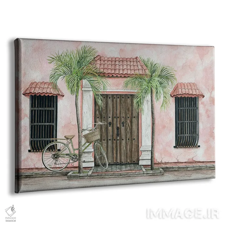 تابلو نخلها و دوچرخه اثر سیندی جیکوبز - نمای پرسپکتیو محصول