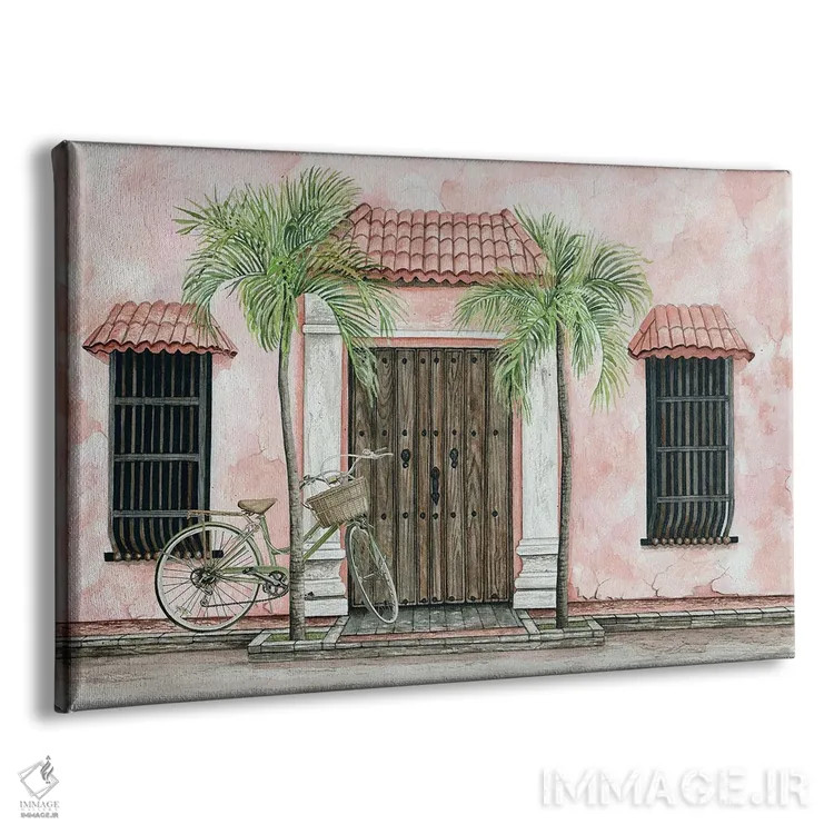 تابلو نخلها و دوچرخه اثر سیندی جیکوبز - نمای پرسپکتیو محصول