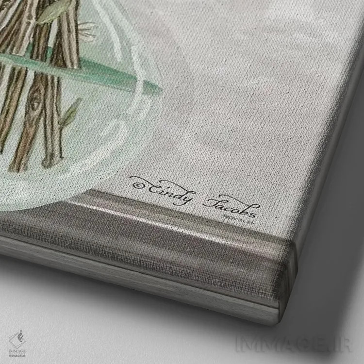 تابلو مردمان شکرگزار اثر سیندی جیکوبز - نمای نزدیک بافت بوم