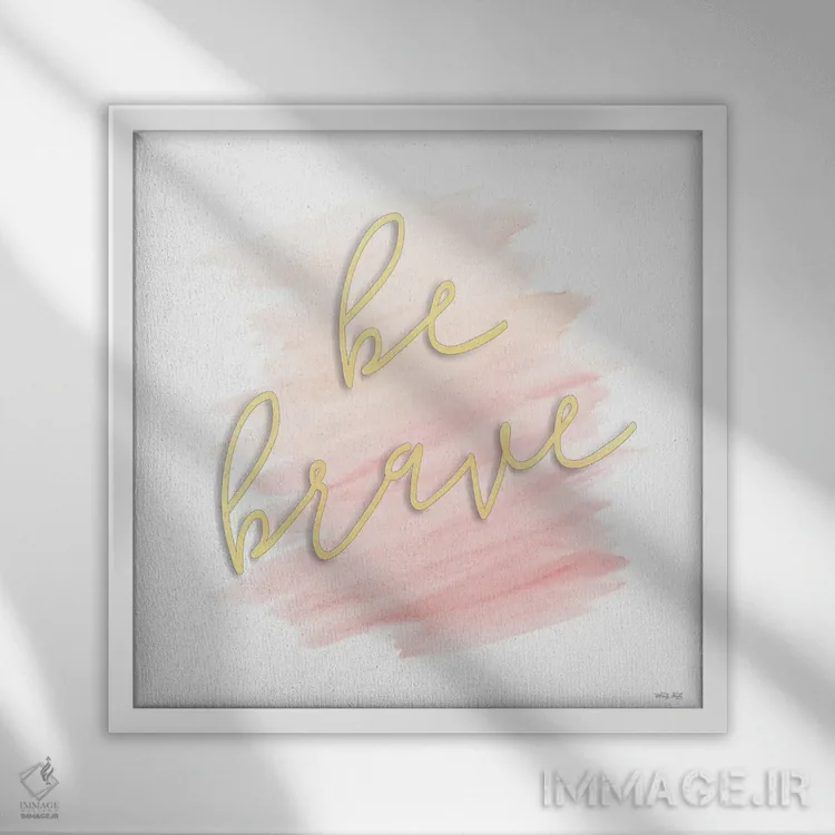 تابلو شجاع باش اثر سیندی جیکوبز - نمای قابدار سفید