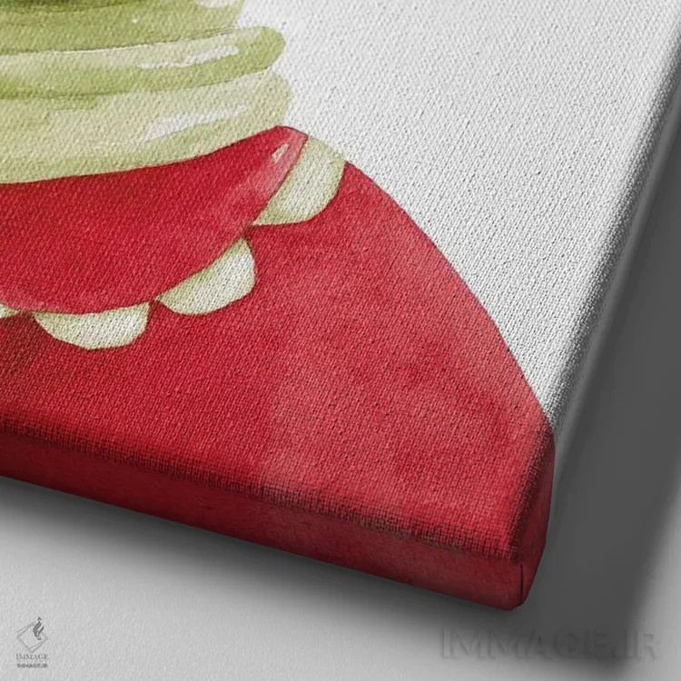 تابلو آدم برفی تعطیلات اثر سیندی جیکوبز - نمای نزدیک بافت بوم