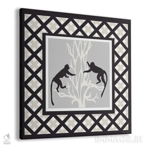 تابلو شیطنت میمونها اثر سیندی جیکوبز - نمای پرسپکتیو محصول