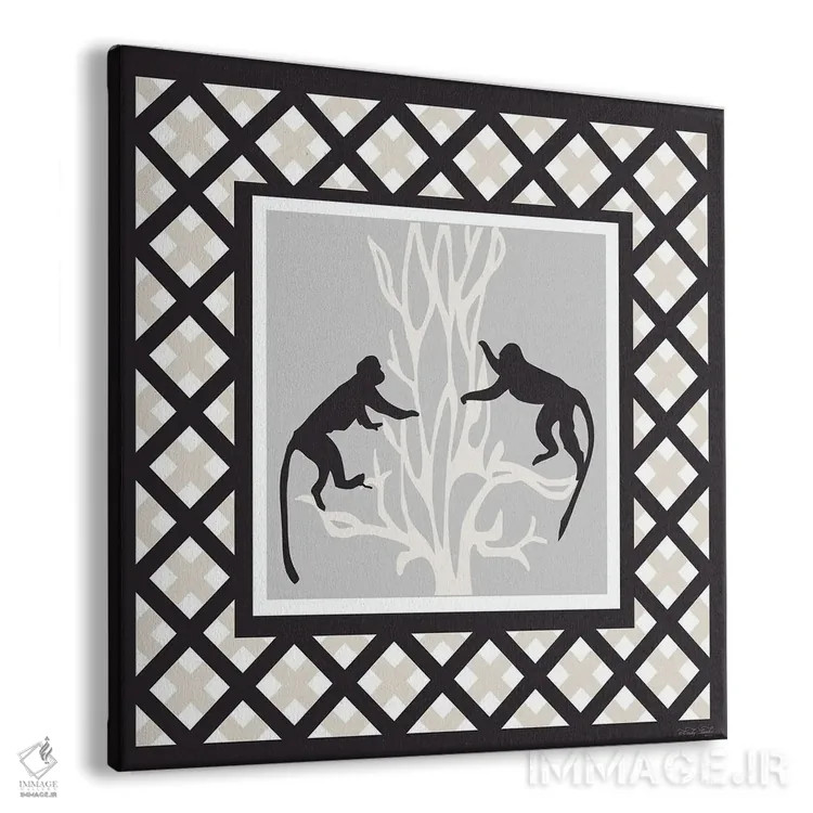 تابلو شیطنت میمونها اثر سیندی جیکوبز - نمای پرسپکتیو محصول