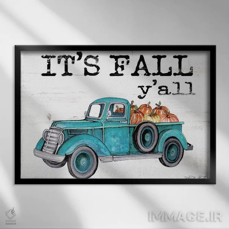 تابلو پاییز شده دوستان اثر سیندی جیکوبز - نمای قابدار مشکی