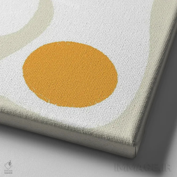 تابلو تخممرغها (رنگ بژ) اثر کارمن جابیر - نمای نزدیک بافت بوم