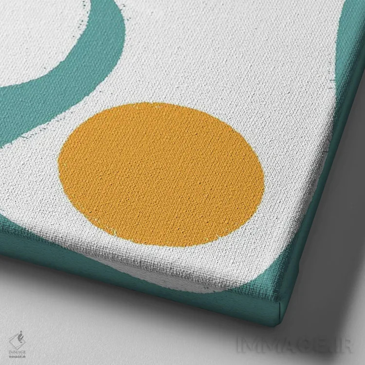 تابلو تخممرغها (آبی) اثر کارمن جابیر - نمای نزدیک بافت بوم