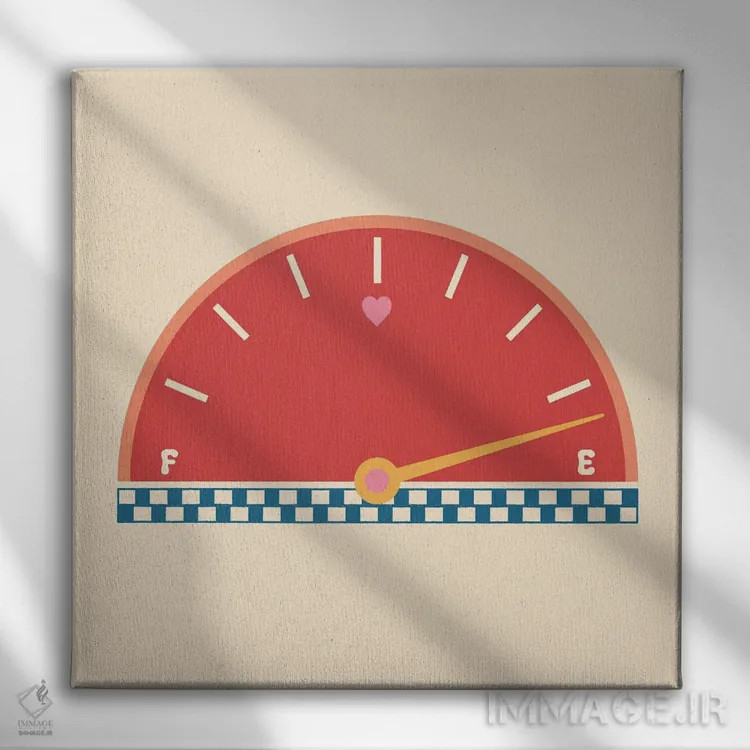 تابلو سنجش قلب اثر کارمن جابیر - نمای روبهرو روی دیوار
