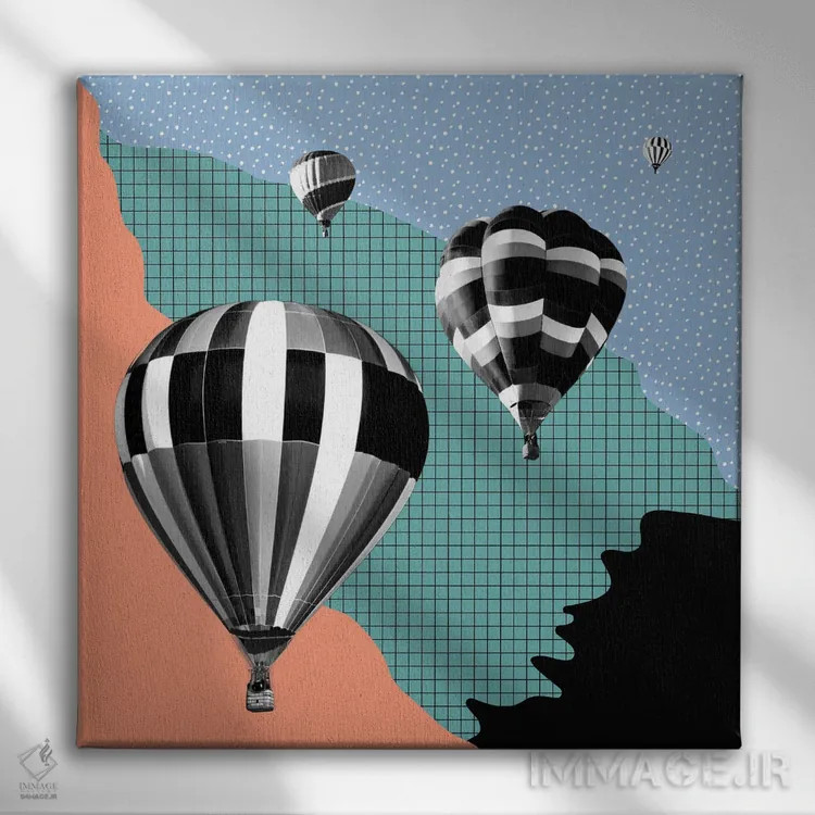 تابلو و حرکت میکنیم اثر کارمن جابیر - نمای روبهرو روی دیوار