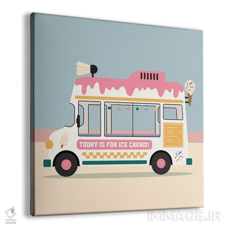 تابلو وانت بستنی اثر کارمن جابیر - نمای پرسپکتیو محصول