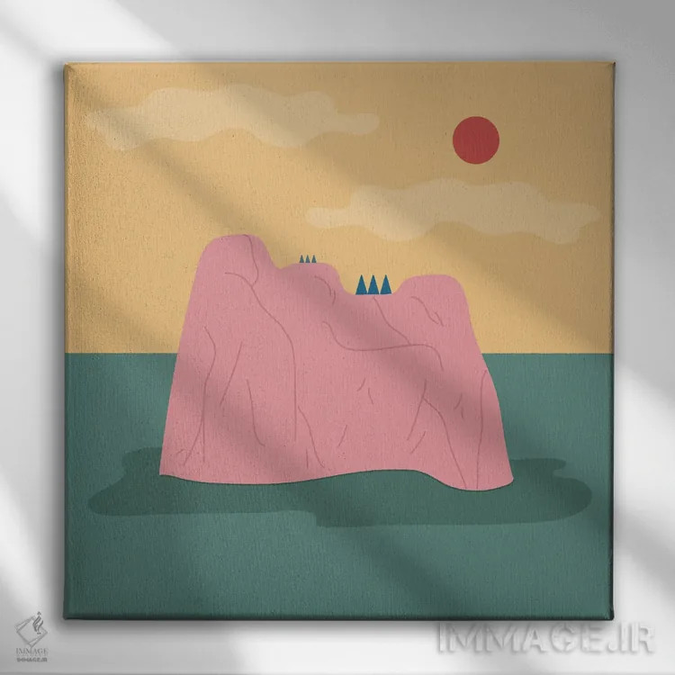 تابلو جزیره اثر کارمن جابیر - نمای روبهرو روی دیوار