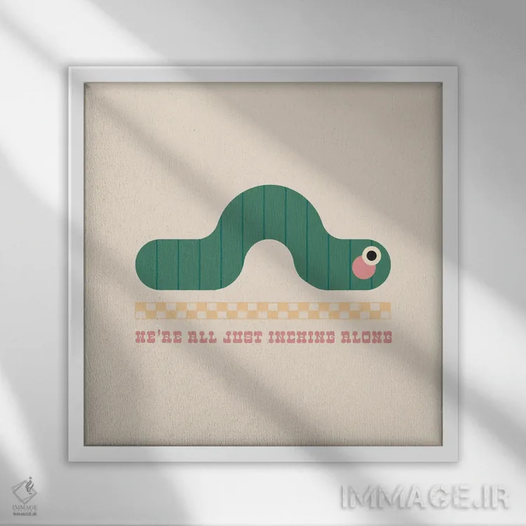 تابلو آهسته پیش رفتن اثر کارمن جابیر - نمای قابدار سفید