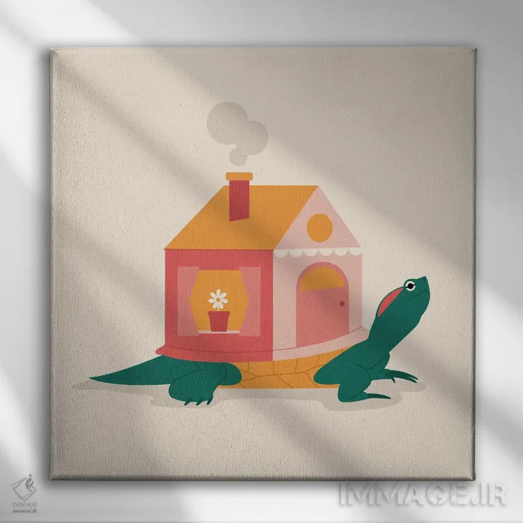 تابلو خانه متحرک اثر کارمن جابیر - نمای روبهرو روی دیوار