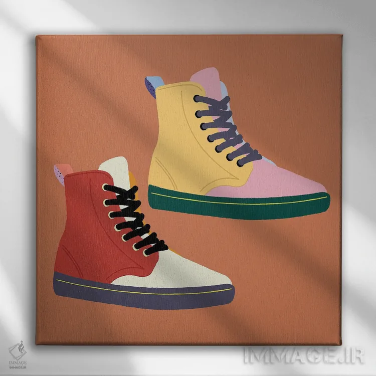 تابلو ناهمگون اثر کارمن جابیر - نمای روبهرو روی دیوار