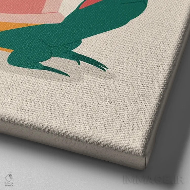 تابلو خانه متحرک اثر کارمن جابیر - نمای نزدیک بافت بوم