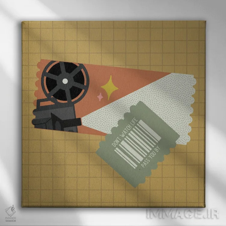 تابلو از کنارت رد میشوم اثر کارمن جابیر - نمای روبهرو روی دیوار