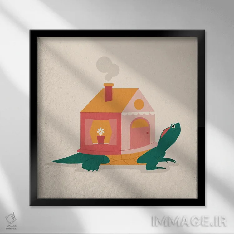 تابلو خانه متحرک اثر کارمن جابیر - نمای قابدار مشکی