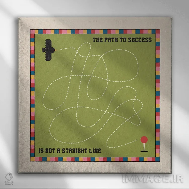 تابلو مسیر موفقیت اثر کارمن جابیر - نمای روبهرو روی دیوار