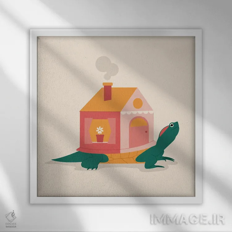 تابلو خانه متحرک اثر کارمن جابیر - نمای قابدار سفید