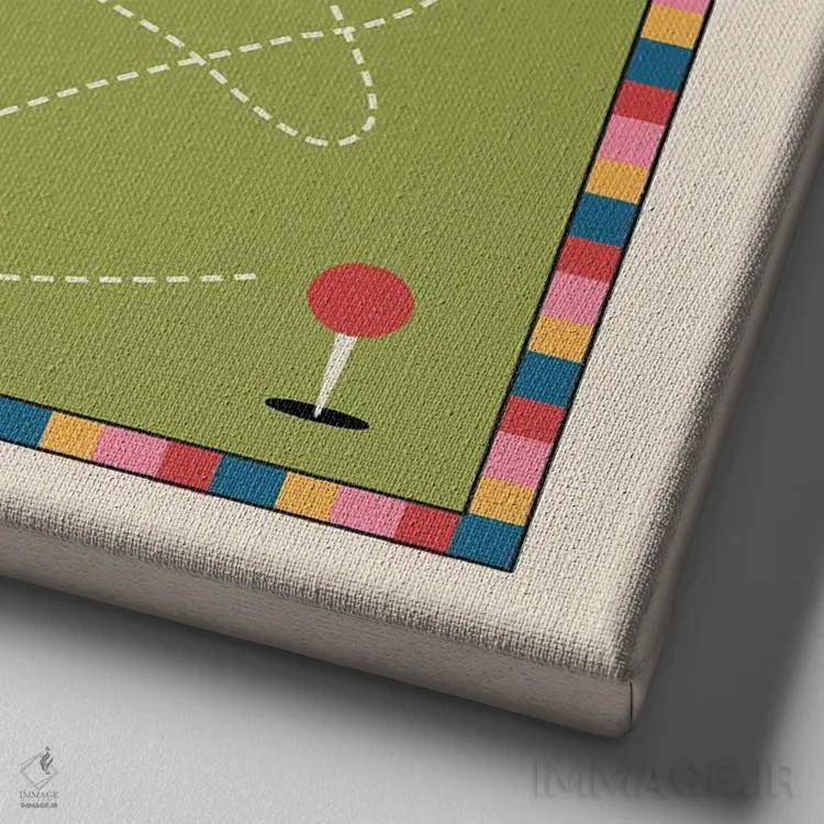 تابلو مسیر موفقیت اثر کارمن جابیر - نمای نزدیک بافت بوم