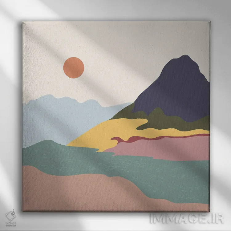 تابلو قله اثر کارمن جابیر - نمای روبهرو روی دیوار
