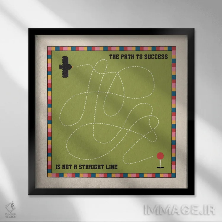 تابلو مسیر موفقیت اثر کارمن جابیر - نمای قابدار مشکی