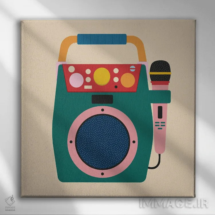 تابلو همخوانی کردن اثر کارمن جابیر - نمای روبهرو روی دیوار