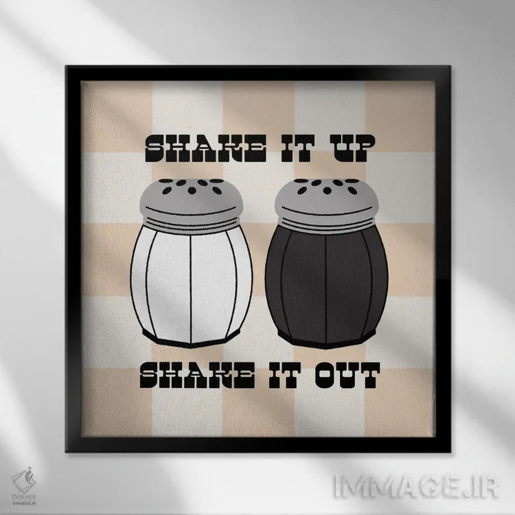 تابلو تکان بده اثر کارمن جابیر - نمای قابدار مشکی