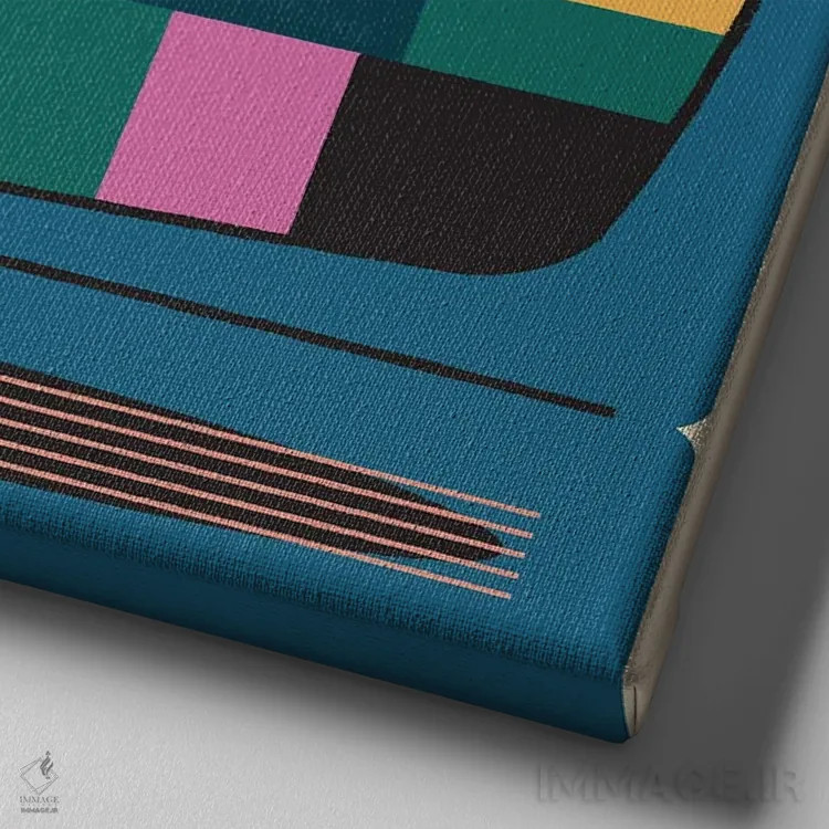 تابلو در حالت آمادهباش اثر کارمن جابیر - نمای نزدیک بافت بوم