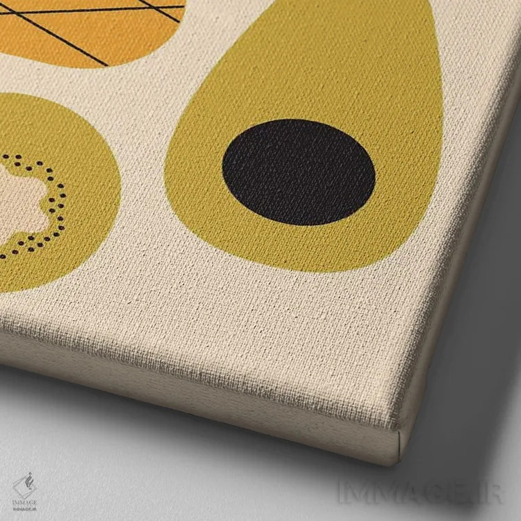 تابلو میوههای تابستانی اثر کارمن جابیر - نمای نزدیک بافت بوم