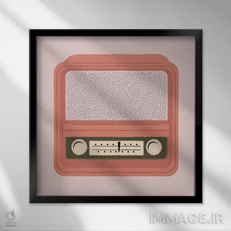 تابلو رادیو اثر کارمن جابیر - نمای قابدار مشکی