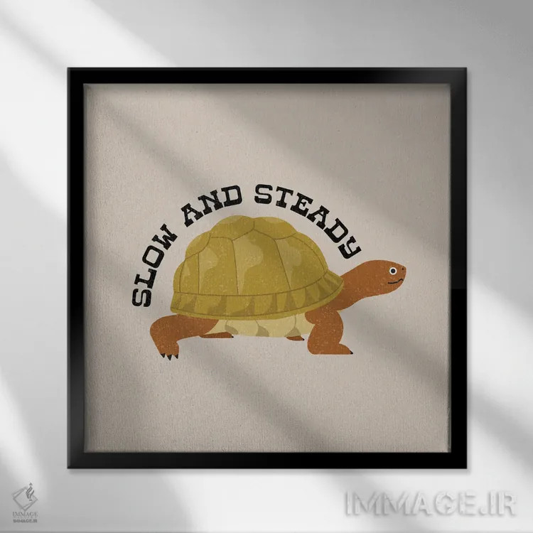 تابلو آهسته و پیوسته اثر کارمن جابیر - نمای قابدار مشکی