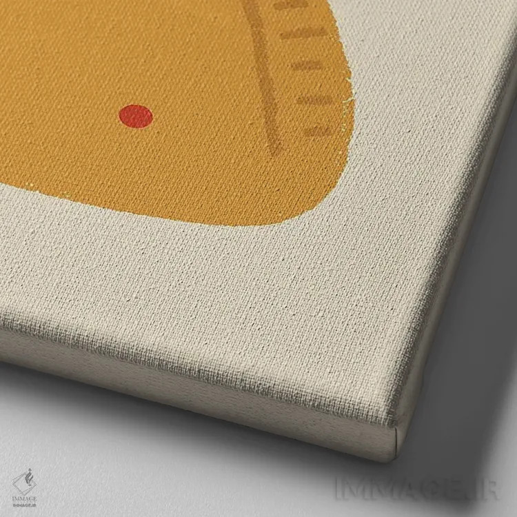 تابلو کتلت تند اثر کارمن جابیر - نمای نزدیک بافت بوم