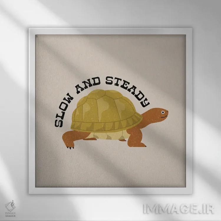 تابلو آهسته و پیوسته اثر کارمن جابیر - نمای قابدار سفید